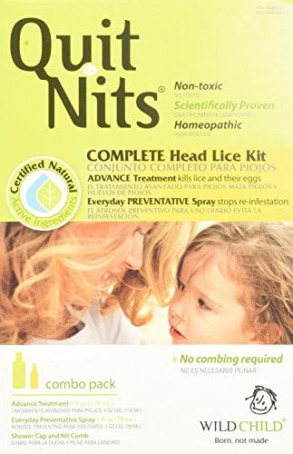 Quit Nits Natural Complete Head Lice Removal Kit, Kills and Prevents Lice and Lice Eggs, 1 Kit Pack of 3