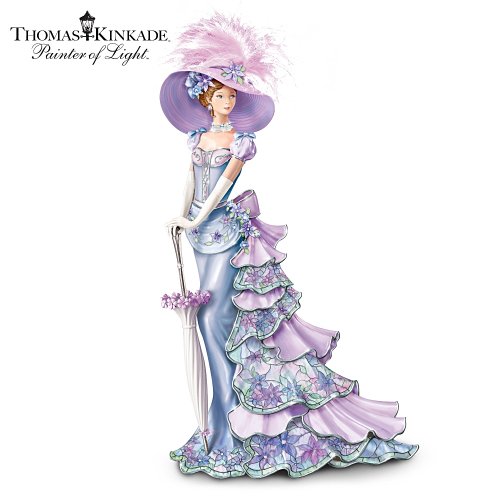 Thomas Kinkade Emily's Stroll In Inspiration Garden Victorian Lady Figurine by The Bradford Editions