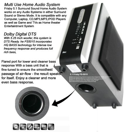 Frisby 5.1 Surround Sound Dolby Digital Speaker System