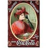 (2x3) Coca Cola Coke Victorian Lady Delicious Refreshing Retro Vintage Locker Refrigerator Magnet
