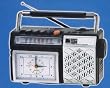 AM / FM / ShortWave World Radio Reciever Cassette Recorder w/ Alarm Clock & AC/DC