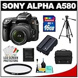 Sony Alpha DSLR-A580 16.2 MP Digital SLR Camera & 18-55mm Lens with 16GB Ca ....