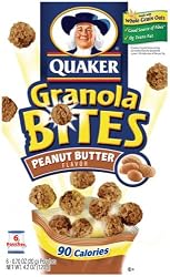 Quaker Granola Bites Peanut Butter, 6-Count Box (Pack of 6)
