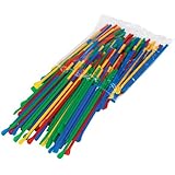 Paragon Sno-Cone Spoon Straws, Multicolor, 200-Count