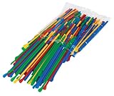 Paragon Sno-Cone Spoon Straws, Multicolor, 200-Count