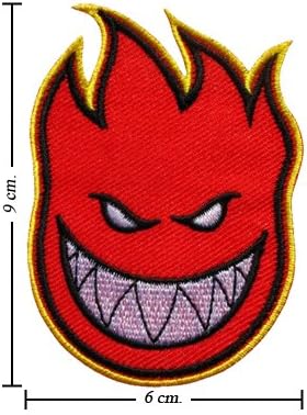 Spitfire Skateboard Wheels Fire Devil Logo Embroidered Sew Iron on Patches Great Gift for Dad Mom Man Woman