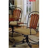 Review AtHomeMart  / Set of 2 Antique Dark Brown Finish Meatal Swivel Dining Side Chairs