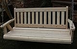 Amish Heavy Duty 700 Lb 4 Ft. Mission Style Porch Swing - Made in USA