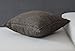 Jepeak Burlap Linen Charcoal Grey Pillow Cover Cushion Case, 24x24 Inch Farmhouse Modern Decorative Solid Square Throw Pillow Cover for Sofa Couch Livingroom Home Decoration