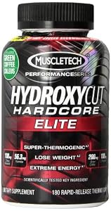 Muscletech Hydroxycut Hardcore Elite Supplement Capsule, 180 Count