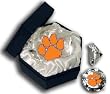 Tiger's Paw on a 4" high brilliance diamond cut glass