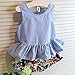 FEITONG Child Kids Girls' Clothing Set Big Bow Vest Shirt Top + Floral Shorts