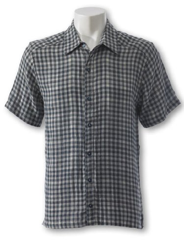 KAVU Men's Double Take Short Sleeve Shirt,Ocean Plaid,XX-Large