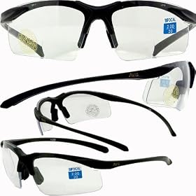 SAFETY BIFOCAL APEX CLEAR 2.0+ READING MAGNIFIERS UV400 EYEWEAR ANSI Z87.1 EYE PROTECTION by Safety Products Marketplace