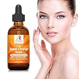InterSight Sweet Orange Skin Toner for Face - HUGE 4 Oz - #1 Natural Antioxidant Facial Toner with Citrus Aurantium Dulcis Distillate, Aloe, Green Tea, Macha Rose - Organic Exfoliant