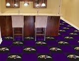 Baltimore Ravens Rubber Backed Carpet Tiles Modular Flooring