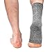 Vital Salveo Open-Toe Ankle Compression Sleeve with Germanium & Charcoal – Relieves Plantar Fasciitis, Achilles Pain, Swelling, Sprains & Arthritis – 1PC - Medium