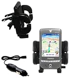 Pharos GPS 525 Auto Vent Holder with Car Charger - Uses Gomadic TipExchange