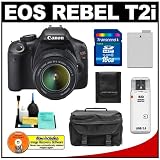 Canon EOS Rebel T2i Digital SLR Camera & 18-55mm IS Lens + 16GB Card + Battery + Case + Accessory Kit