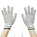 Pair of Silver Conductive Massage Gloves With Adapter Lead wires For Tens/Ems Machine
