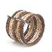 Jewelry : Wood and Glass Beads with Brass Brown Cuff "Meant to Bead Cuff [Brown]" -Fair Trade Gifts