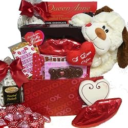 A Big Kiss For You! Valentines Plush Puppy Care Package Gift Box - Valentine's Day
