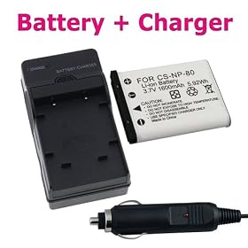 For Casio Exilim NP-80 EX-Z550 EX-Z330 Battery+Charger