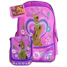 Adorable Scooby Doo Pink Backpack Matching Lunch Bag and Wallet by ScooDoo