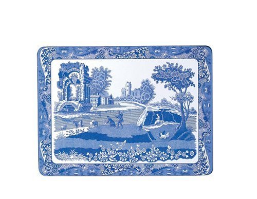 Spode Blue Italian 16-by-12-Inch  Rectangular Place Mats, Set of 4