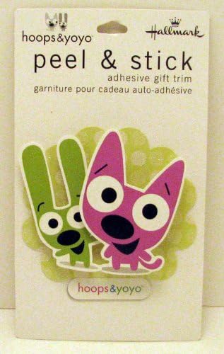 Hallmark Gift Trim TM48 Hoops and Yoyo Peel and Stick Gift Trim