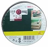 Bosch Zubeh&ouml;r 2607019496 25-teiliges Schleifblatt-Set f&uuml;r Exzenterschleifer &Oslash; 115 mm, K&ouml;rnung 80 - 240