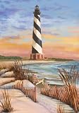 Coastal North Carolina Cape Hatteras Lighthouse Garden Flag