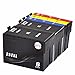WIND ? 5 Pack 252 T252 XL High Capacity ( 2 Black, 1 Cyan, 1 Magenta, 1 Yellow) Work For Epson WorkForce WF-3620 WF-3640 WF-7110 WF-7610 WF-7620 WorkForce Pro WF-5190 WF-5620 WF-5690 Printer
