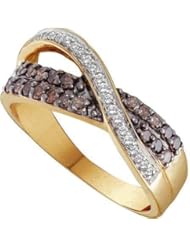0.49CTW COGNAC DIAMOND FASHION BAND
