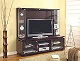Contemporary Cappuccino Finish Plasma TV Entertainment Center