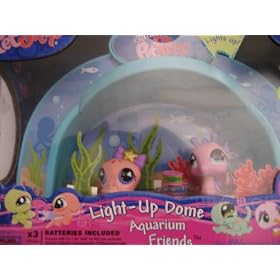 Littlest Pet Shop Light-Up Dome Aquarium Friends Octopus Seahorse # 704 705 Set by Littlest Pet Shop