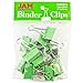 JAM Paper® Binder Clips - Medium (1 1/4 inch / 32 mm) - Green - 15 Clips per Pack