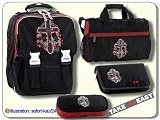 Eigenschaften Take it Easy / Thorka GmbH / Take it Easy Schulrucksack Set 4 tlg Cross Schwarz/Bordo / 28003.351-4 tlg.