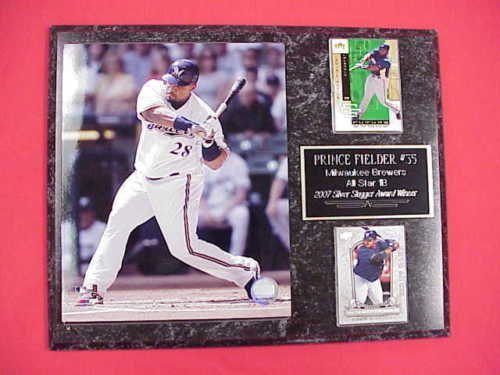 Brewers Prince Fielder 2 Card Collector Plaque