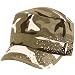 Summer Cotton Cyrstals Hot Fix Camo Cadet Hat Cap Gray