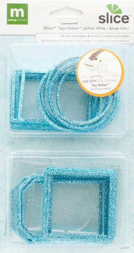 Making Memories Slice Tag Maker Glitter Rim Multipack, Blue