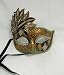 Grey and Black Venetian Mardi Gras Mask with Painted Designs