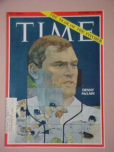 Denny McLain Detroit Tigers 30 Game Winner September 13 1968 Time Magazine Fabulous Beautiful Condition Professionally Matted Cover 11 X 14 Inch Size Delivered Ready For Framing