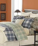 Martha Stewart Windowpane Plaid Flannel King Duvet Cover