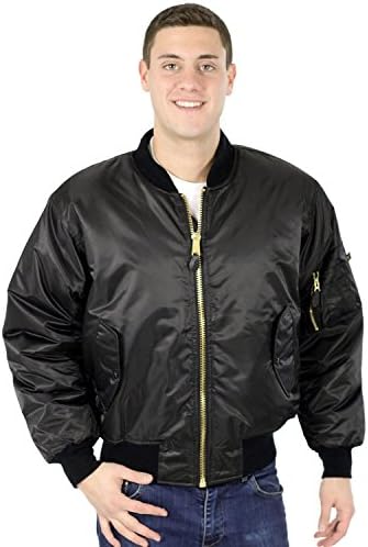 Black MA-1 Flight Jacket (3X-Large)