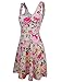 TAM WARE Womens Casual Fit and Flare Floral Sleeveless Dress TWCWD054-BEIGE-US S