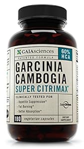 Gaia Sciences Garcinia Cambogia Super CitriMax® Scientifically Proven Patented Formula for Appetite Suppression & Fat Metabolism