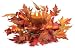 Thanksgiving Fall Orange & Red Maple Leaf Pillar Candle Holder Centerpiece 17"