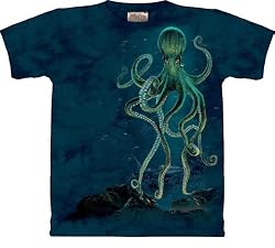 Octopus The Mountain T Shirt Short Sleeve Aquatic Life T-shirt