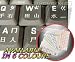 CHINESE KEYBOARD STICKERS WITH WHITE LETTERING ON TRANSPARENT BACKGROUND